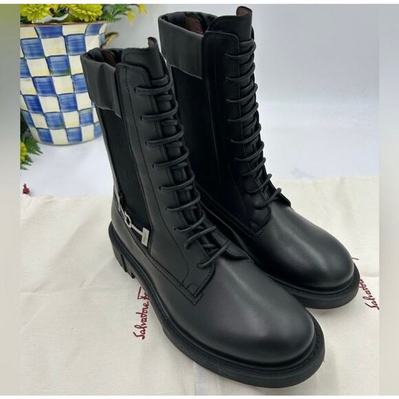 Men's Salvatore, Ferragamo, Iglesias, gancio Chelsea boots size 8.5 EE - Picture 1 of 14
